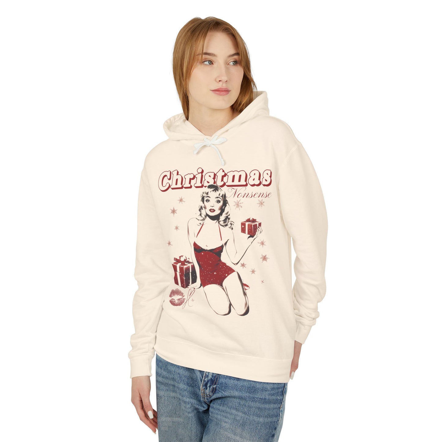 Christmas Nonsense Lightweight Hooded Sweatshirt