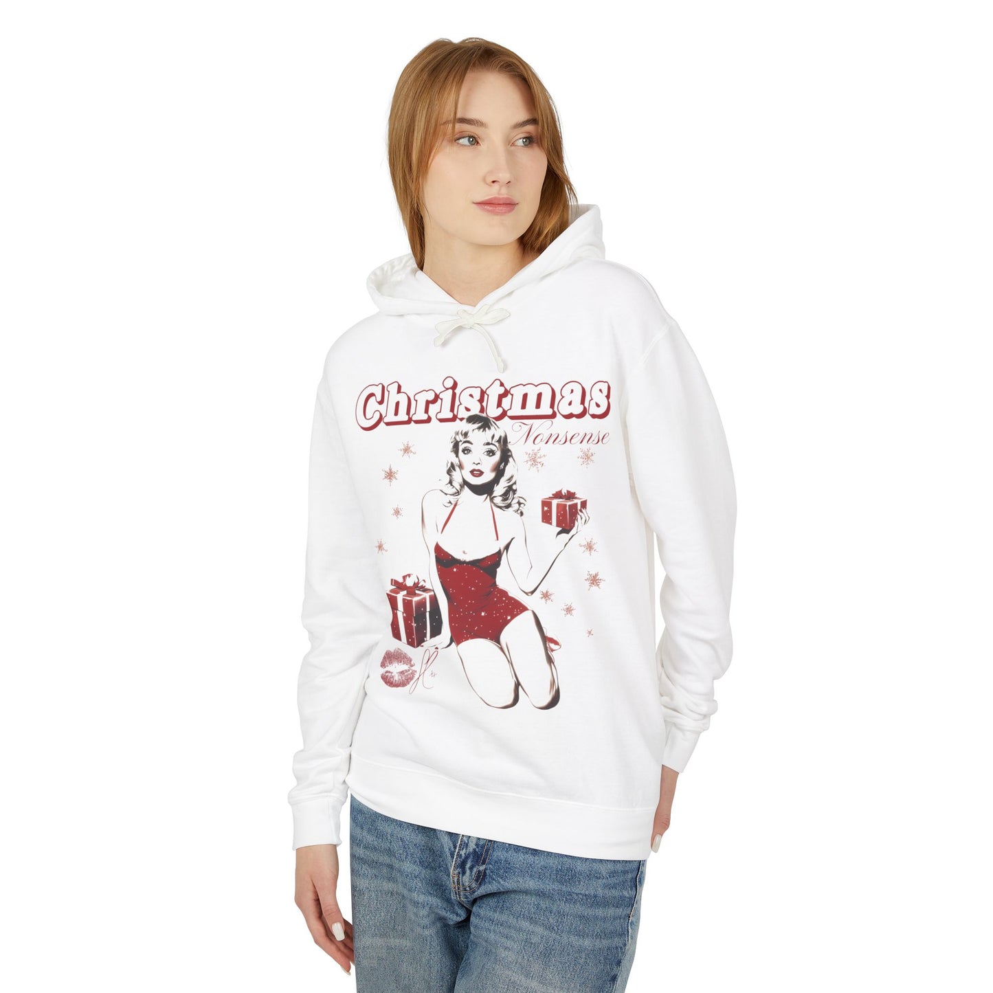 Christmas Nonsense Lightweight Hooded Sweatshirt