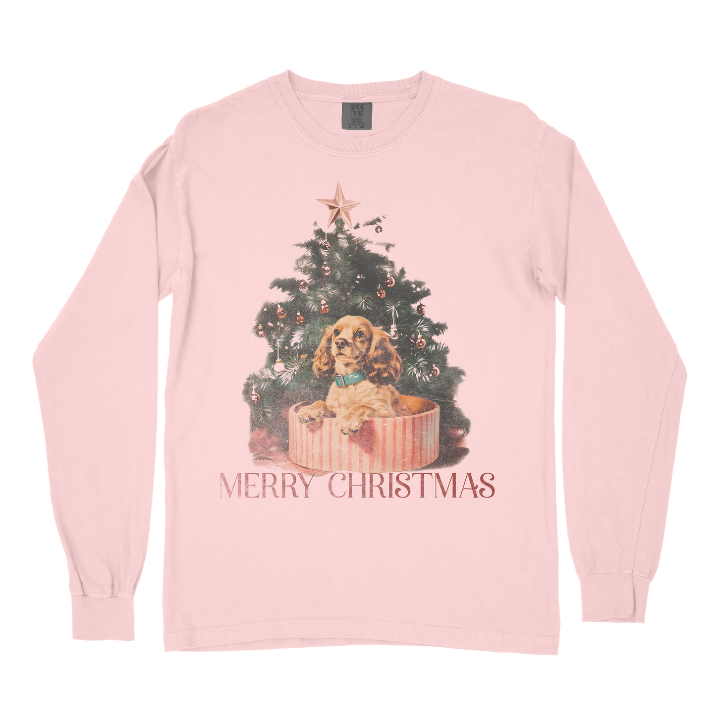 Merry Christmas Ladies Long Sleeve Tee