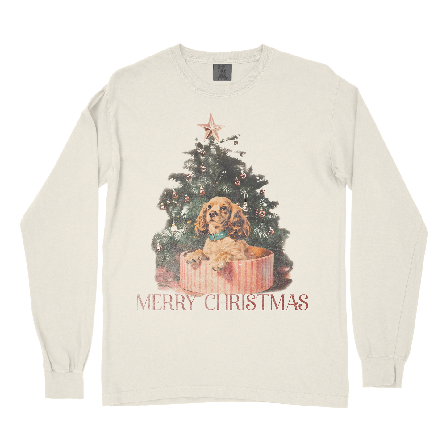 Merry Christmas Ladies Long Sleeve Tee