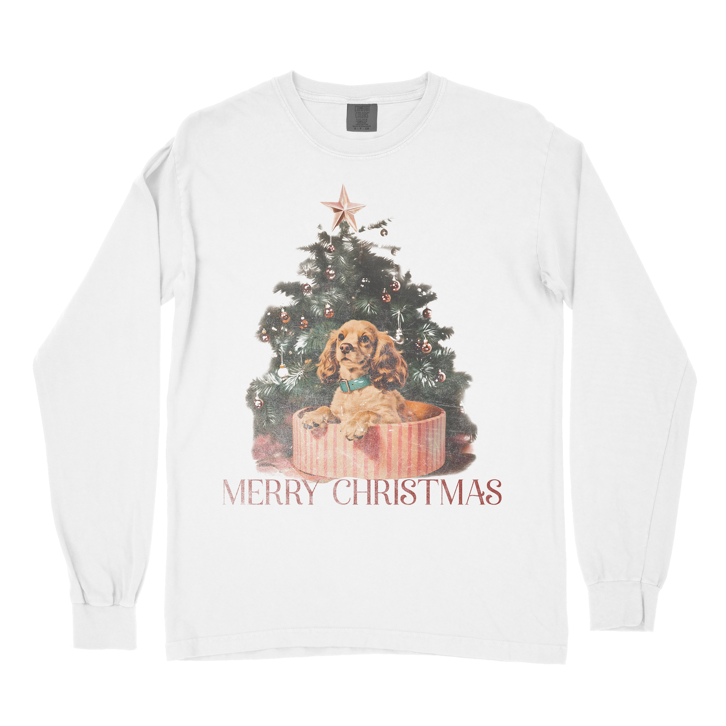 Merry Christmas Ladies Long Sleeve Tee