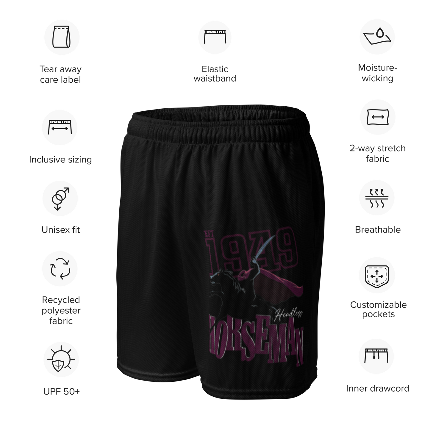Headless Horseman Unisex Mesh Shorts