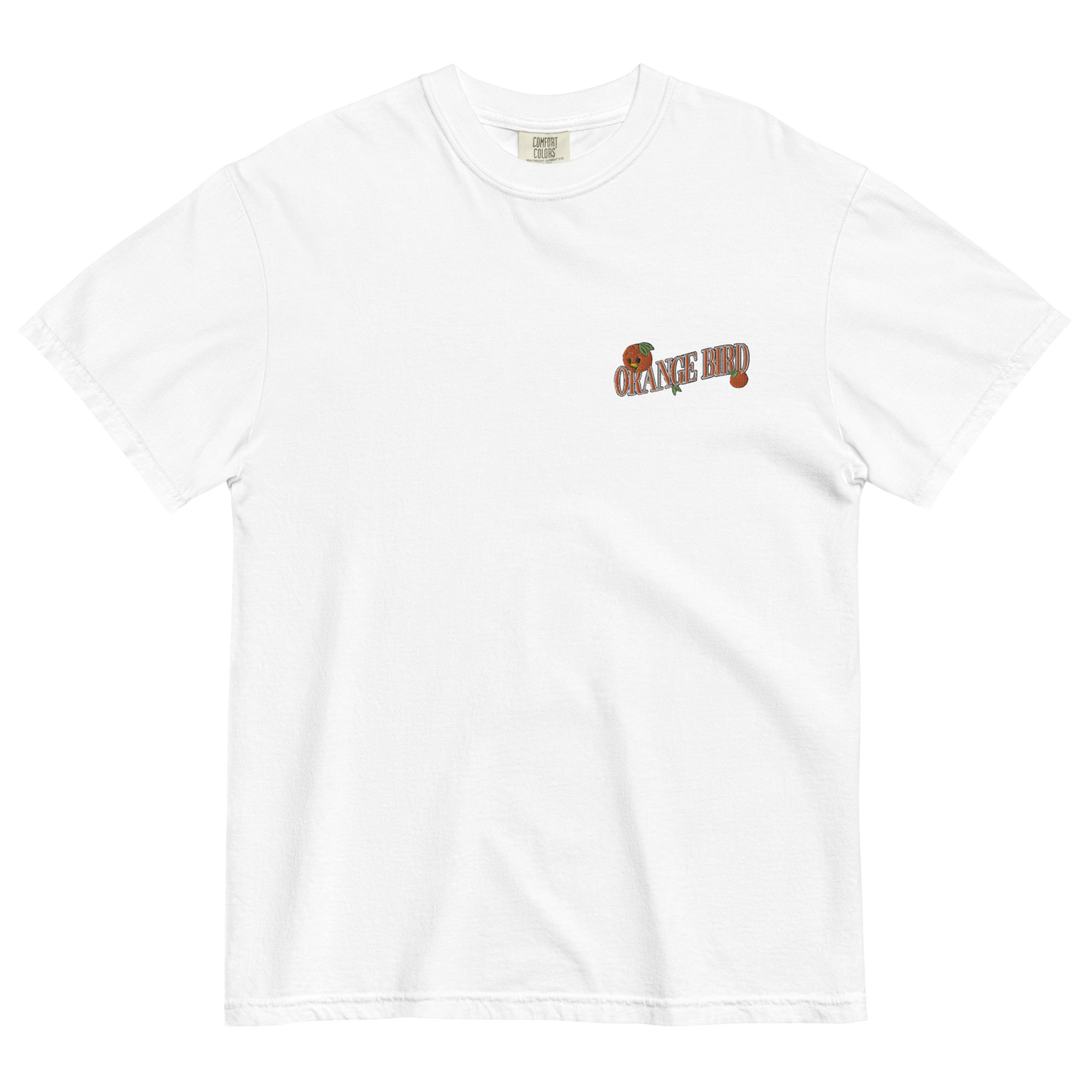 Orange Bird Embroidered Tee