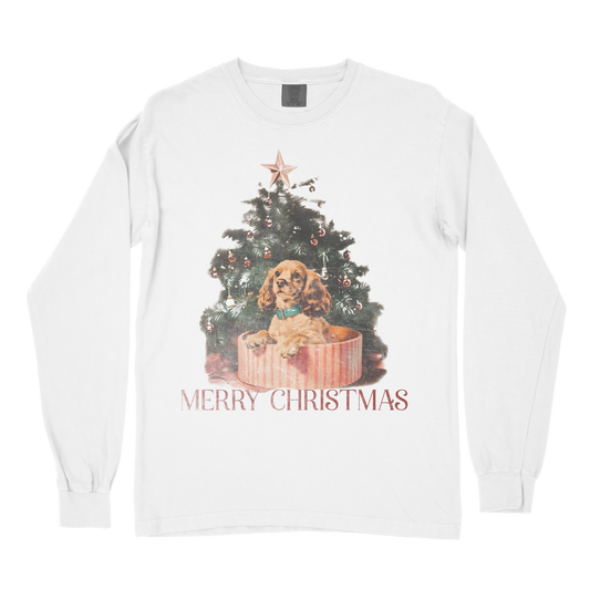 Merry Christmas Ladies Long Sleeve Tee