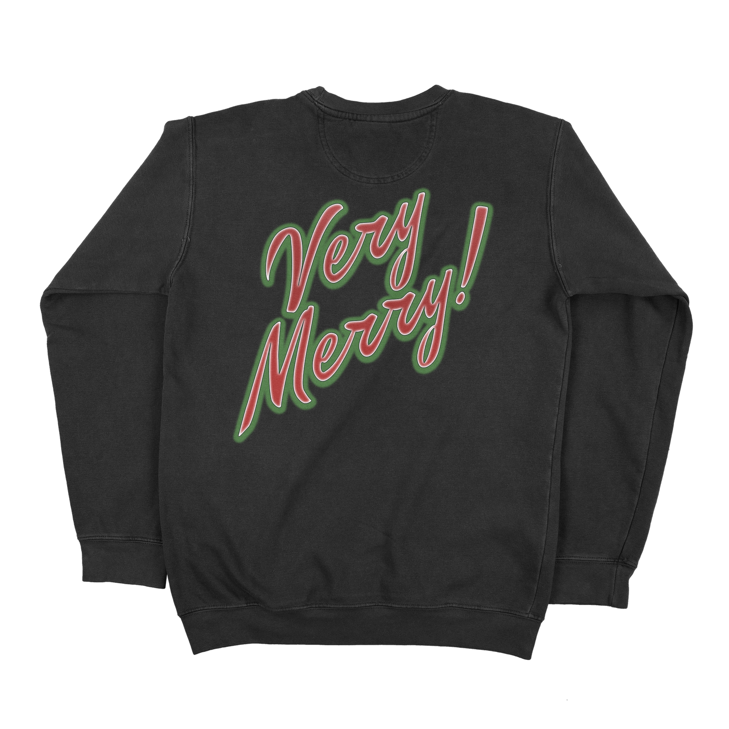 Very Merry Airbrush Snowman Lightweight Crewneck
