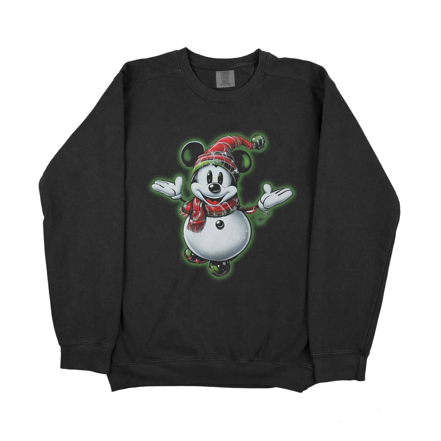 Very Merry Airbrush Snowman Lightweight Crewneck
