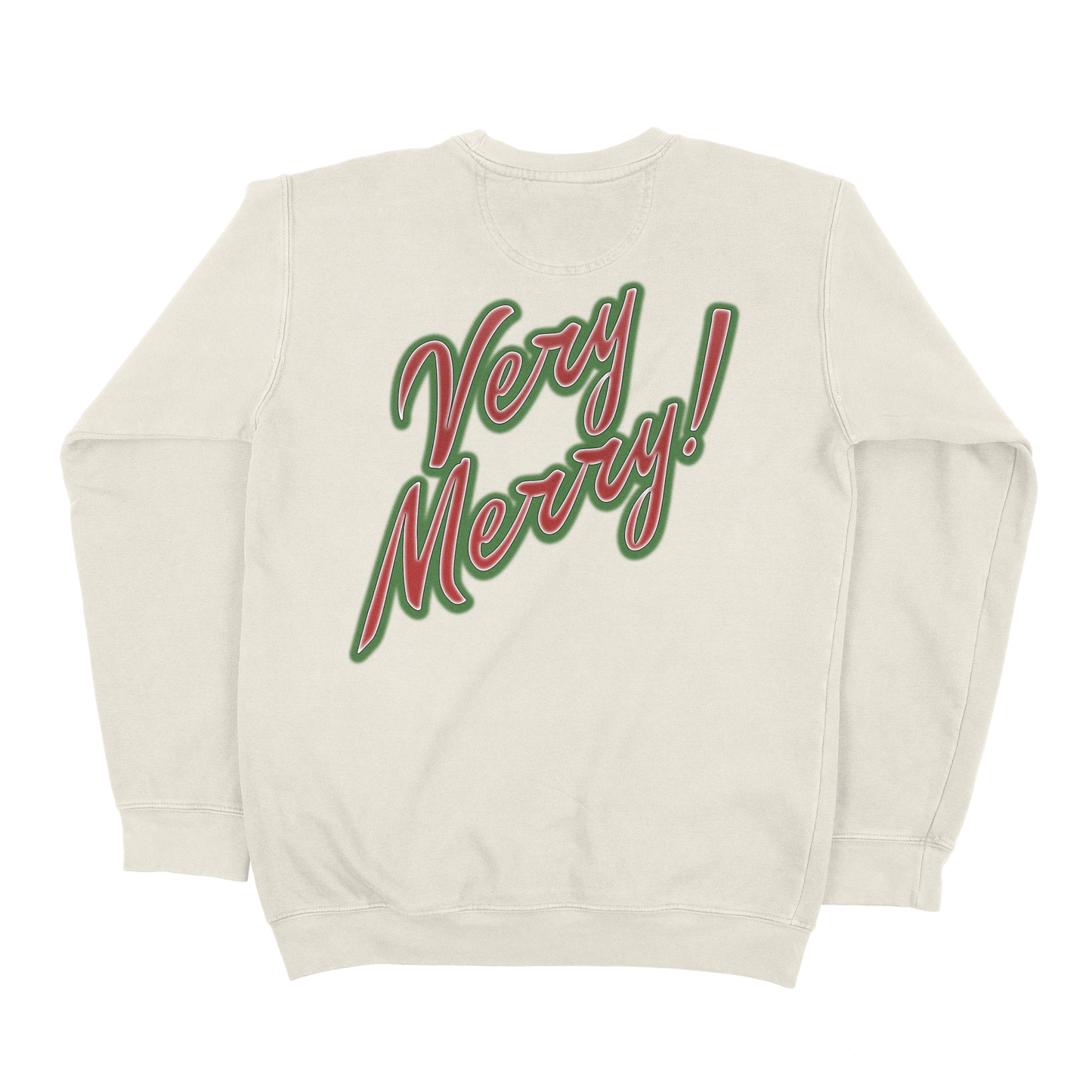 Very Merry Airbrush Snowman Lightweight Crewneck