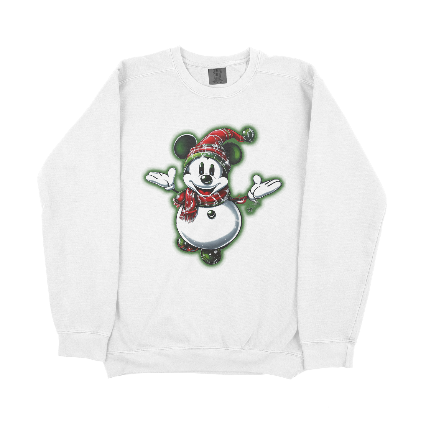 Very Merry Airbrush Snowman Lightweight Crewneck