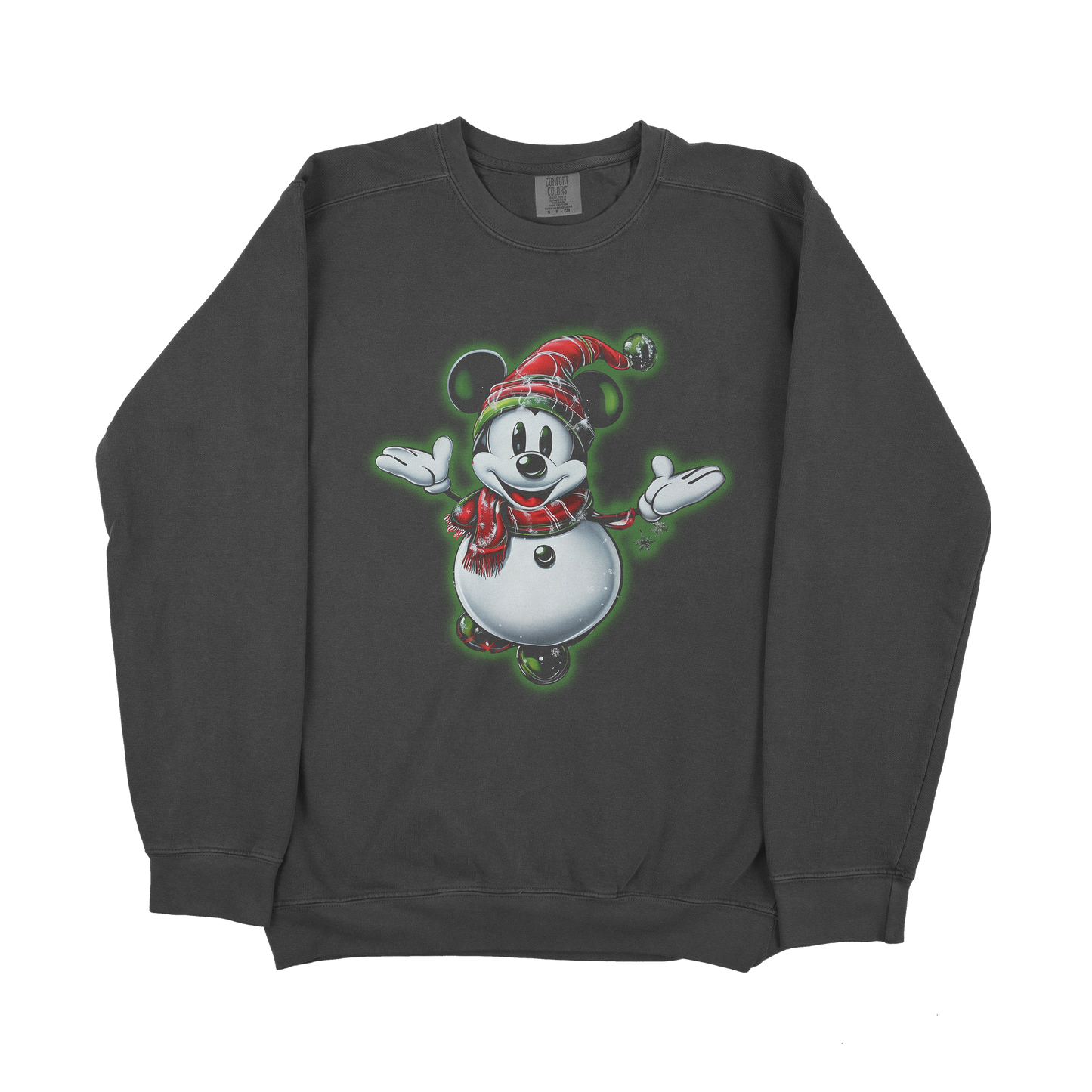 Very Merry Airbrush Snowman Lightweight Crewneck
