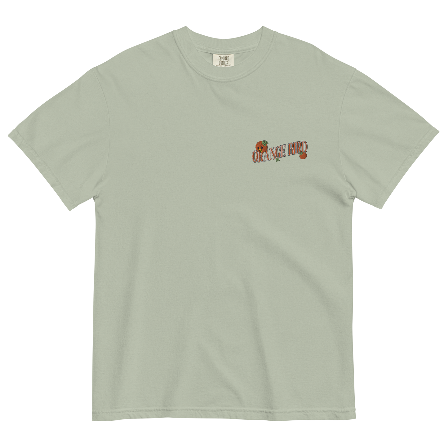 Orange Bird Embroidered Tee