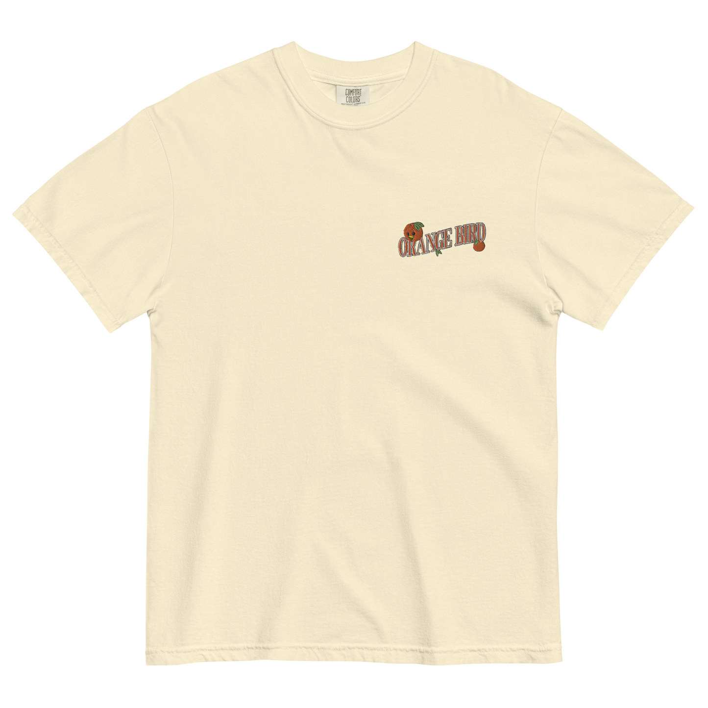 Orange Bird Embroidered Tee