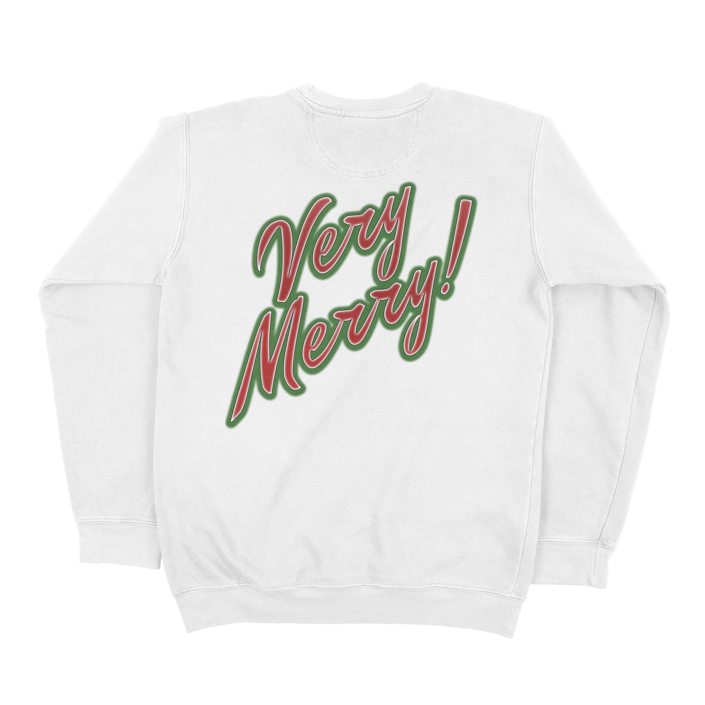Very Merry Airbrush Snowman Lightweight Crewneck